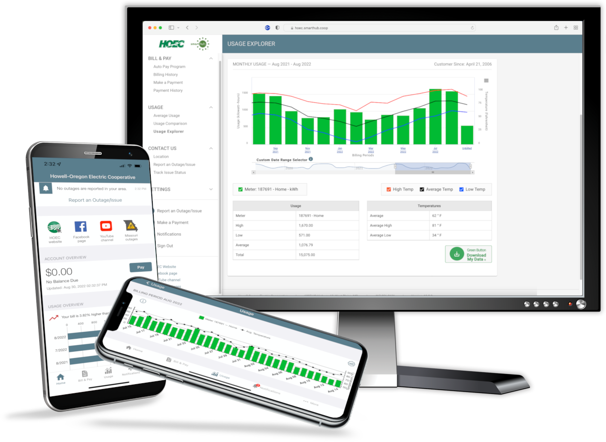 SmartHub screens